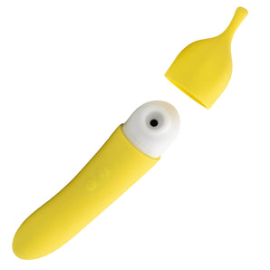Banana Cream Dual-Ended Vibrator | Air Pulse & G-Spot | Travel Toy Like a Kitten Banana Cream Dual-Ended Vibrator | Air Pulse & G-Spot | Travel Toy Like a Kitten