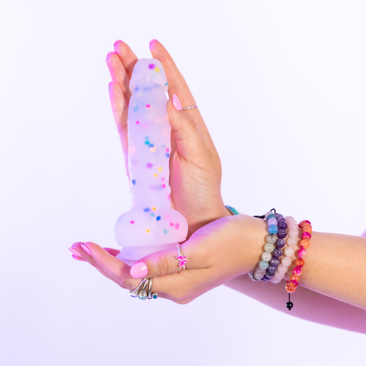 Cock-a-Palooza Confetti Silicone Dildo, Strap-On & Beginner Friendly Like a Kitten Cock-a-Palooza Confetti Silicone Dildo, Strap-On & Beginner Friendly Like a Kitten