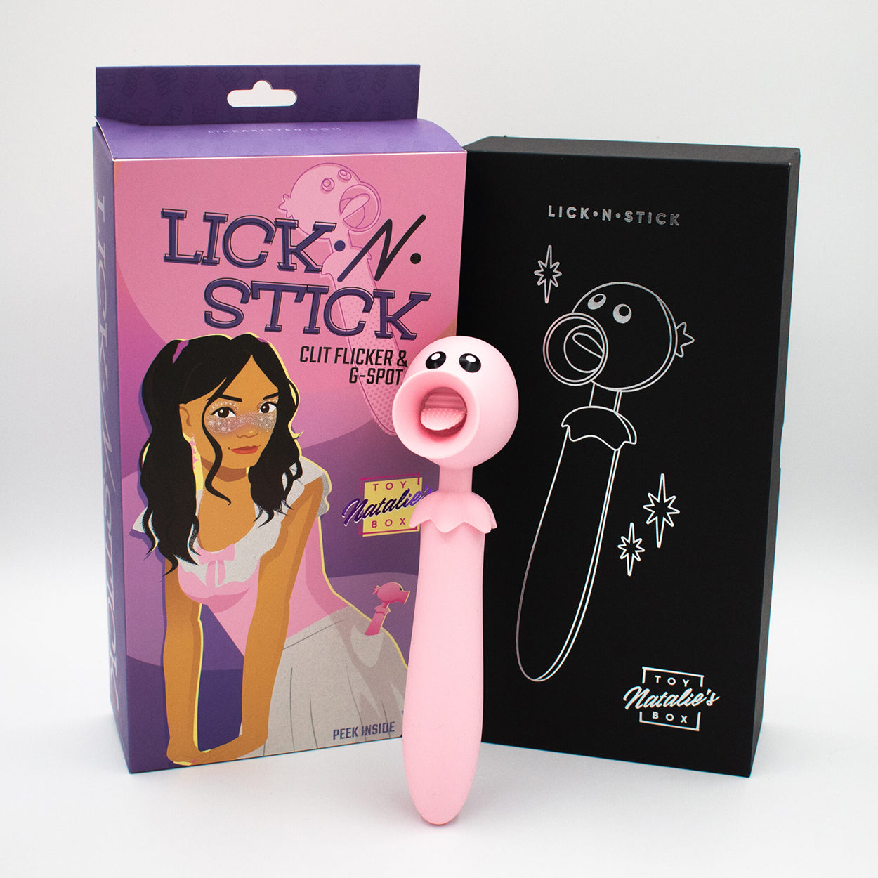 Lick N Stick Dual-Ended Vibrator | Flickering Tongue & G-Spot Like a Kitten Lick N Stick Dual-Ended Vibrator | Flickering Tongue & G-Spot Like a Kitten